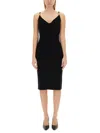 Versace La Medusa Midi Dress In Black