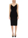 Versace La Medusa Midi Dress In Black