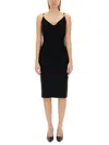 Versace La Medusa Midi Dress In Black