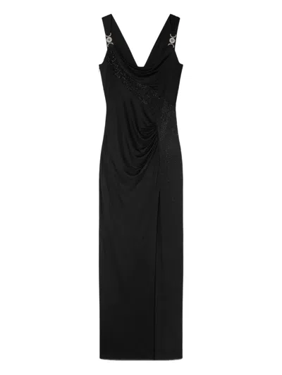 Versace Medusa Midi Dress In Black