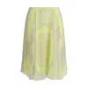 Versace Cameo Silk Flowy Skirt