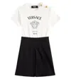 Versace Little Girl's & Girl's Medusa Milano Print T-shirt Dress In White