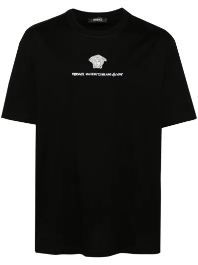 Versace T-shirt In Black