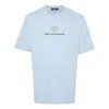 Versace Medusa Head-embroidered Cotton T-shirt In Blue
