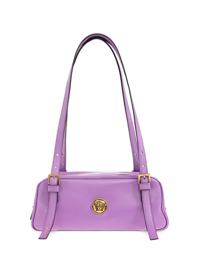 Versace Medusa Mini Accessory Bag With Zip Closure In Purple