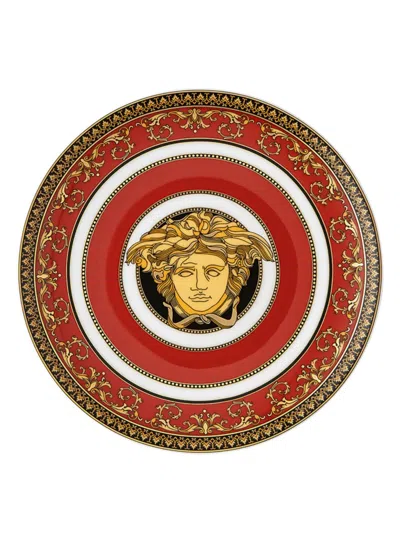 Versace Medusa Modern Dining Dia Coupe Bread Butter Plate In Red White