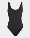 Versace Medusa Module One-piece Swimsuit In Black