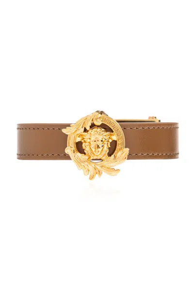 Versace Medusa-motif Bracelet In Brown