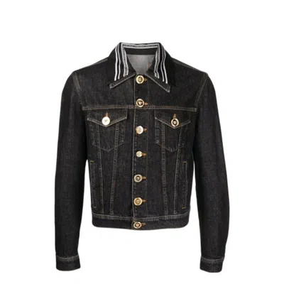 VERSACE MEDUSA MOTIF DENIM JACKET