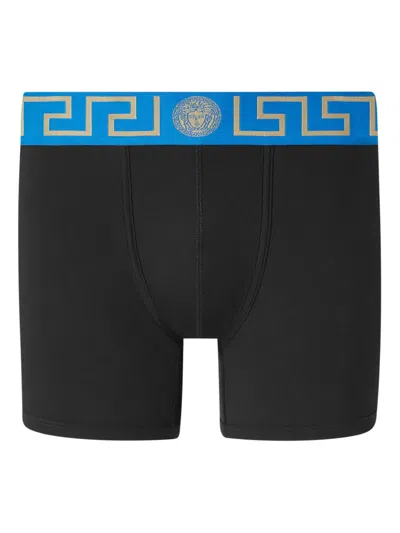 Versace Medusa-motif Elastic-waistband Boxers In Black