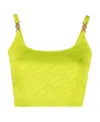Versace Medusa-motif Knitted Top In Yellow