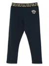 Versace Medusa-motif Leggings In Blue