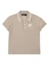 Versace Medusa-motif Polo Shirt In Brown