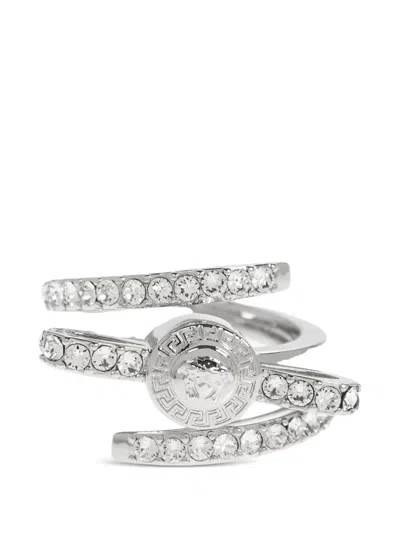 Versace Medusa-motif Ring In Brown