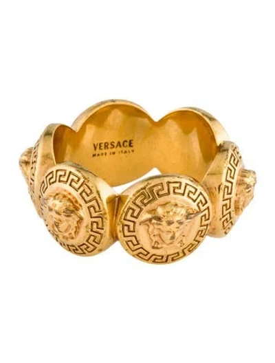 Pre-owned Versace Medusa Motif Ring In Multi