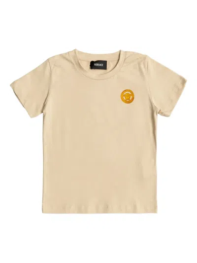 Versace Kids' Medusa-motif T-shirt In Neutral