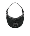 Versace Crystal Embellished Medusa Bag In Black