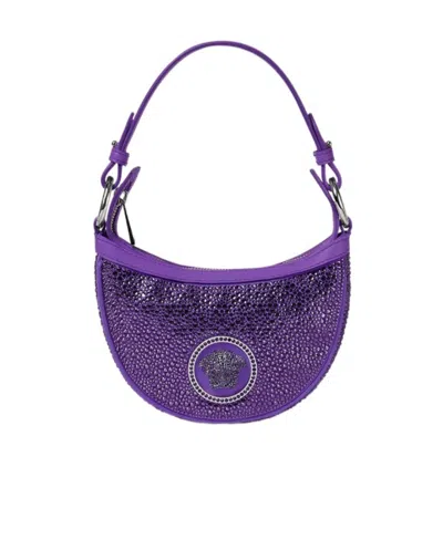 Versace Medusa-motif Tote Bag In Purple