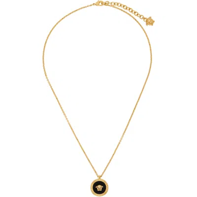Versace Gold-colored Necklace With Medusa Charm In Metal Man