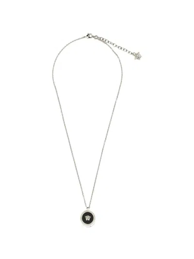 Versace Medusa Necklace In Black
