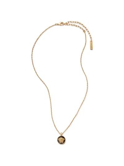 Versace Gold-colored Necklace With Medusa Charm In Metal Man