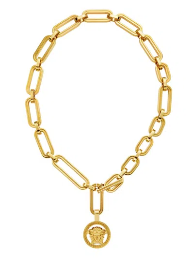 Versace Medusa Necklace In Gold