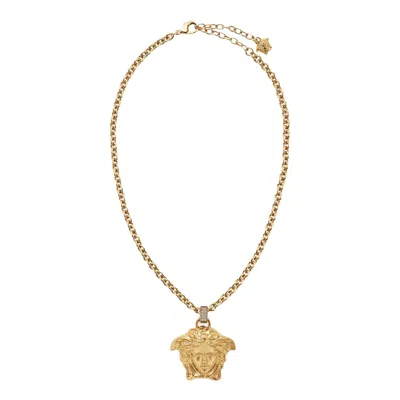 Versace Medusa Necklace In Golden