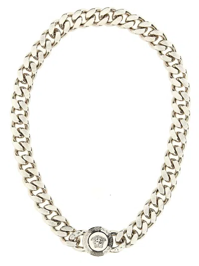 Versace Medusa Necklace In Silver