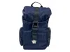 Versace Medusa Nylon Buckle Drawstring Backpack Bag In Blue