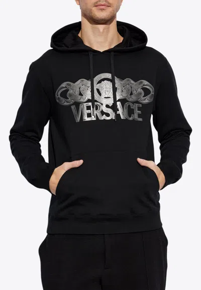 VERSACE MEDUSA ON CHAIN HOODED SWEATSHIRT