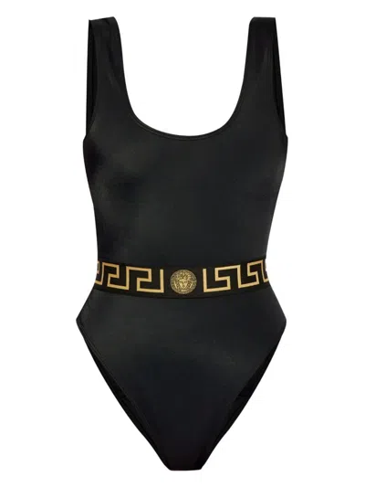 Versace Medusa One-piece Swimsuit With Wide Neckline