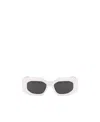 Versace Eyewear Rectangular Frame Sunglasses In White