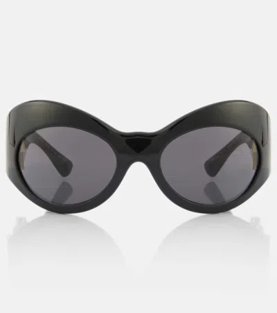 Versace Medusa Oval Sunglasses In Black