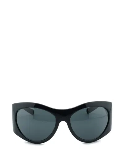 Versace Medusa Oval-frame Sunglasses In Black
