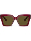 Versace Oversized-sonnenbrille Mit Medusa In Red