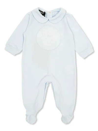 Versace Babies' Medusa Pajamas In Blue