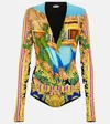 Versace Medusa Palm Springs Bodysuit In Multicolor