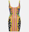 Versace Medusa Palm Springs Minidress In Multicolor