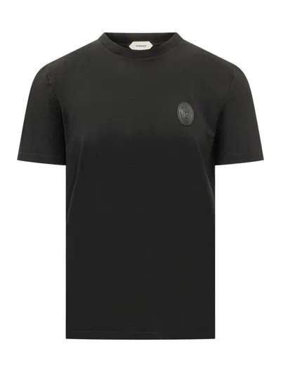 Versace Medusa Patch T-shirt In Black