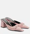 Versace Medusa Patent Leather Mules In Pink