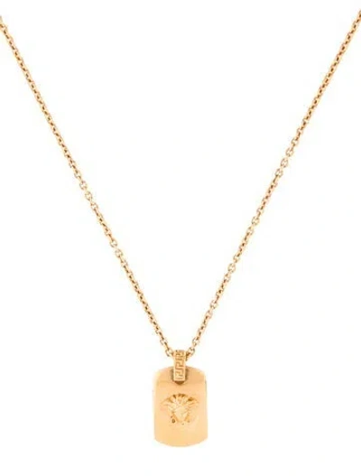 Pre-owned Versace Medusa Pendant Necklace, 20.25" In Multi