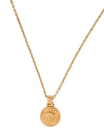 Pre-owned Versace Medusa Pendant Necklace, 20.5" In Multi