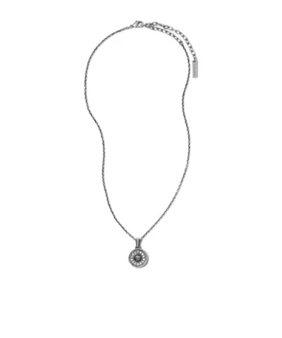 Versace Medusa Crystal Necklace In Metallic