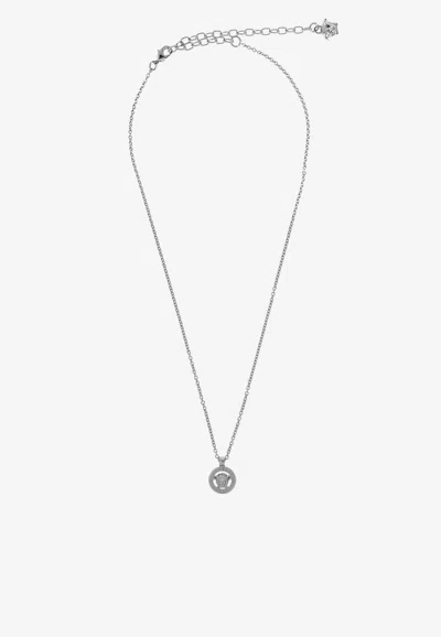 Versace Medusa Pendant Necklace In Silver