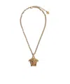 Versace Medusa Pendant Necklace In Yellow