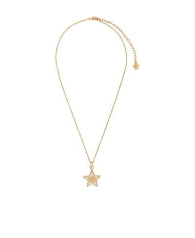 Versace Medusa Pendant Necklace In Yellow