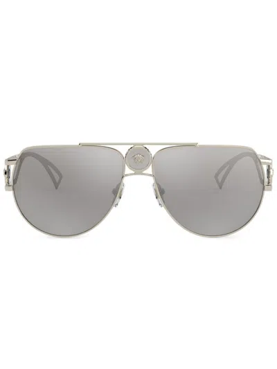 VERSACE MEDUSA PILOT-FRAME SUNGLASSES