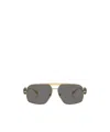 Versace Medusa Pilot-frame Sunglasses In Gray