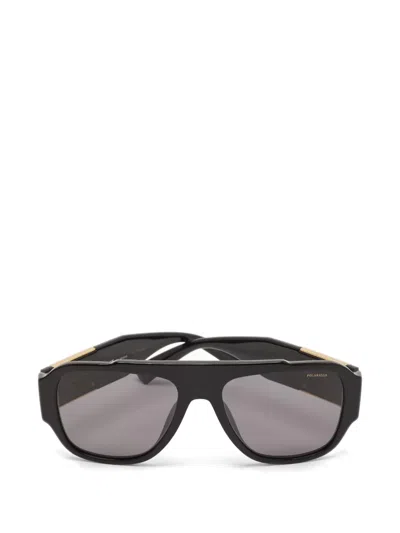 Pre-owned Versace Medusa Pilot Sunglasses In Black