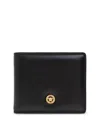 Versace Black Small Wallet With Medusa Biggie Logo In Black
